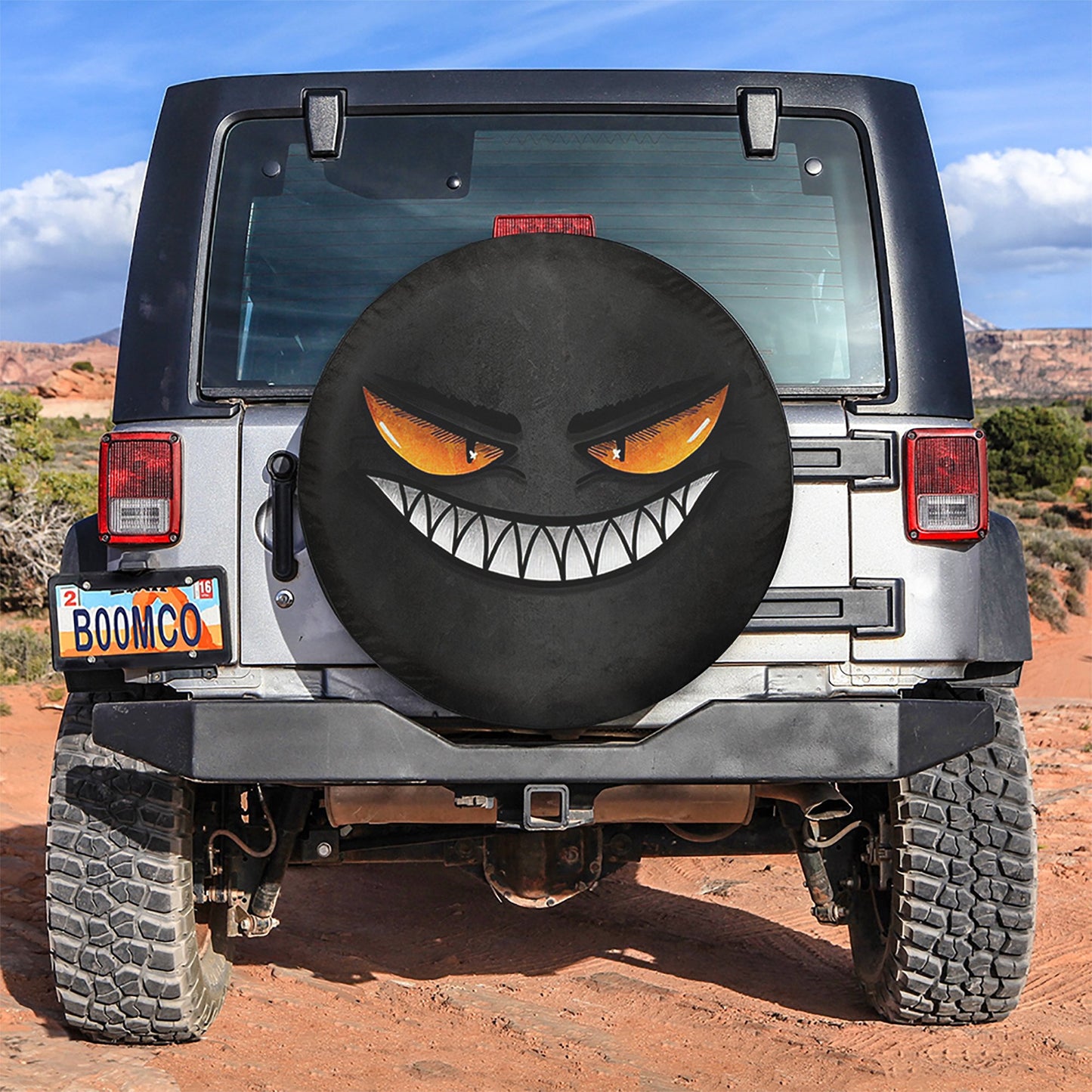 Scary Face Spare Tire Cover