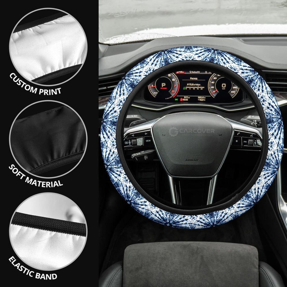 Shibori Tie Dye Steering Wheel Covers Custom Hippie Tie Dye Hippie Car Accessories