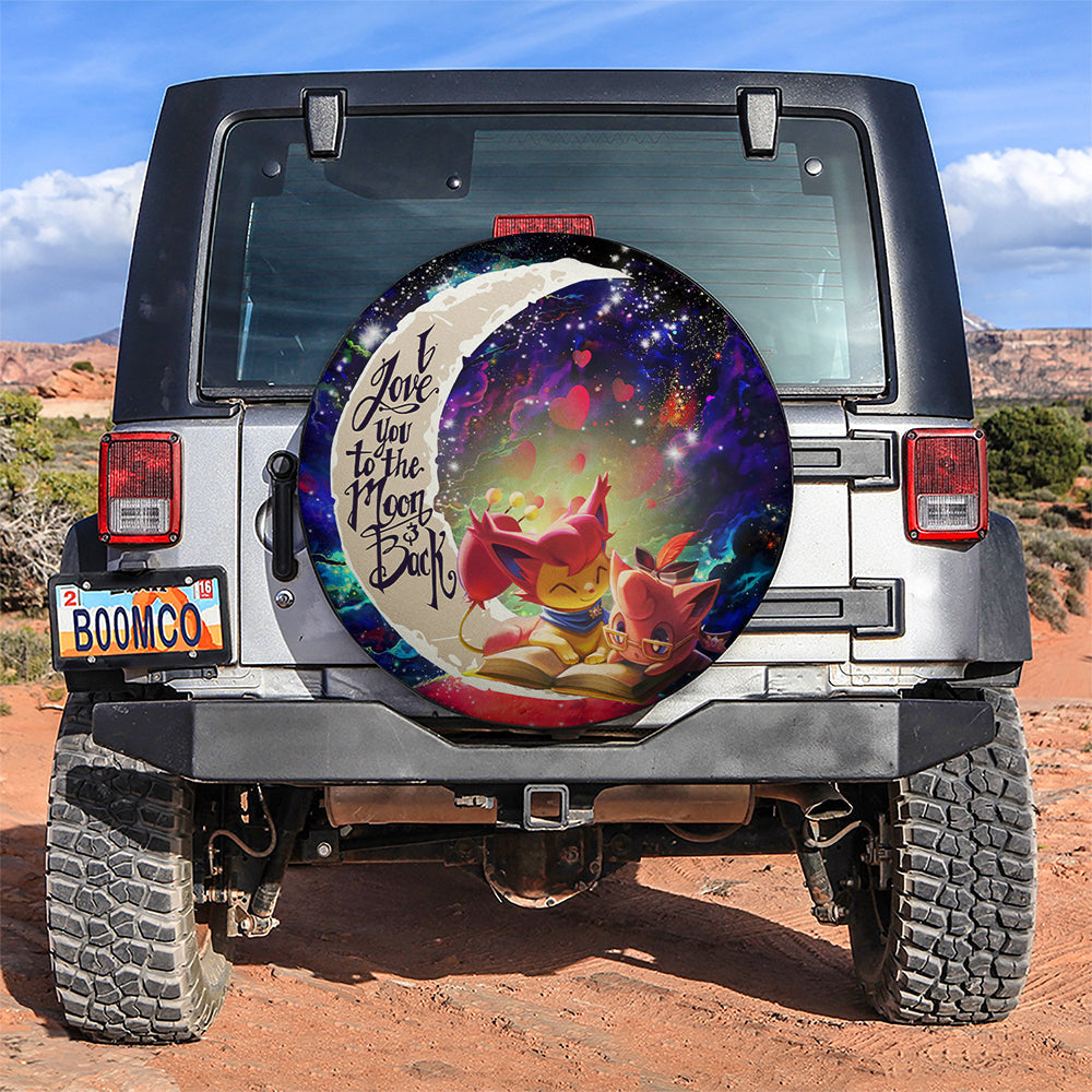 Skitty And Jigglypuff Love You To The Moon Galaxy Car Spare Tire Cover