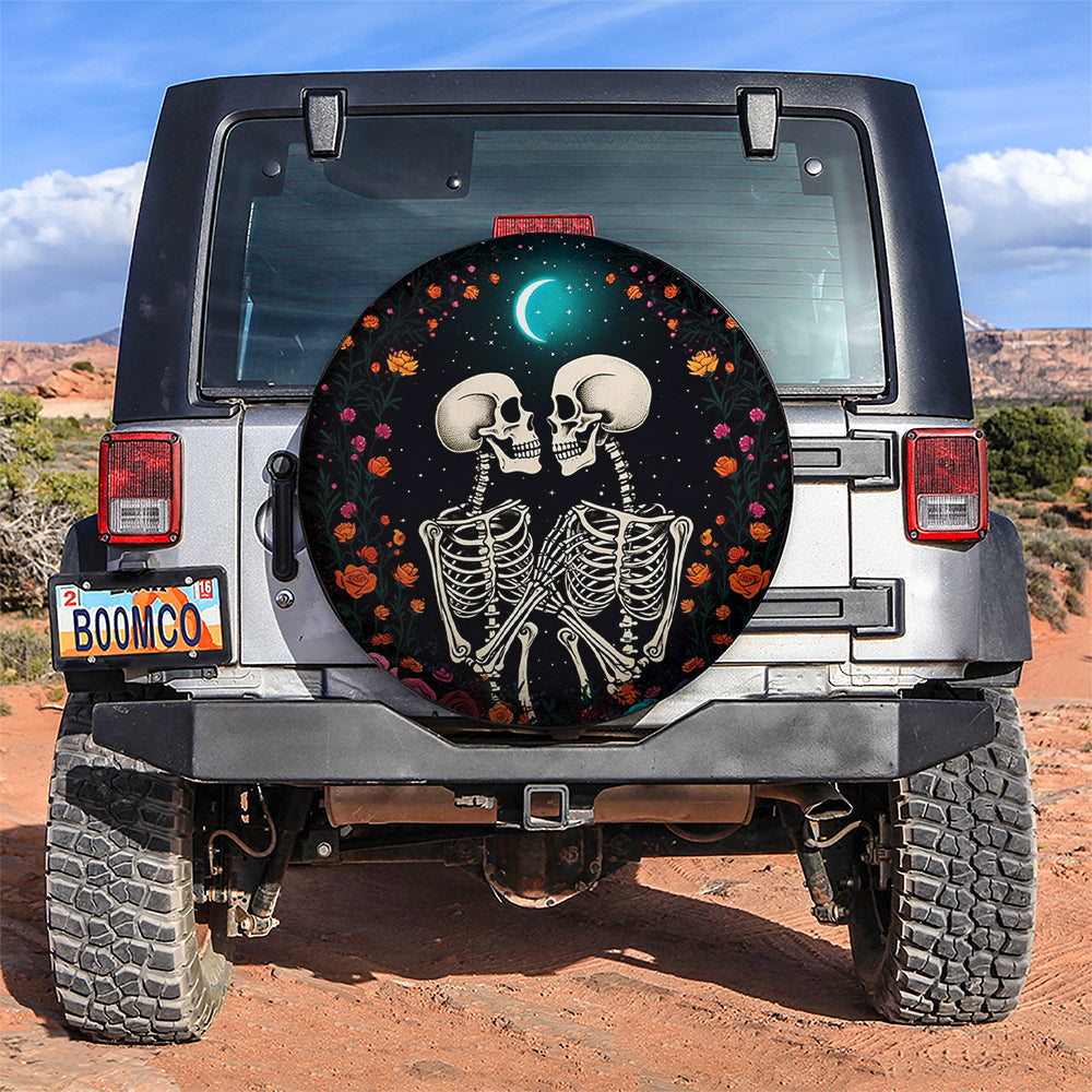 Skull Love Car Spare Tire Cover
