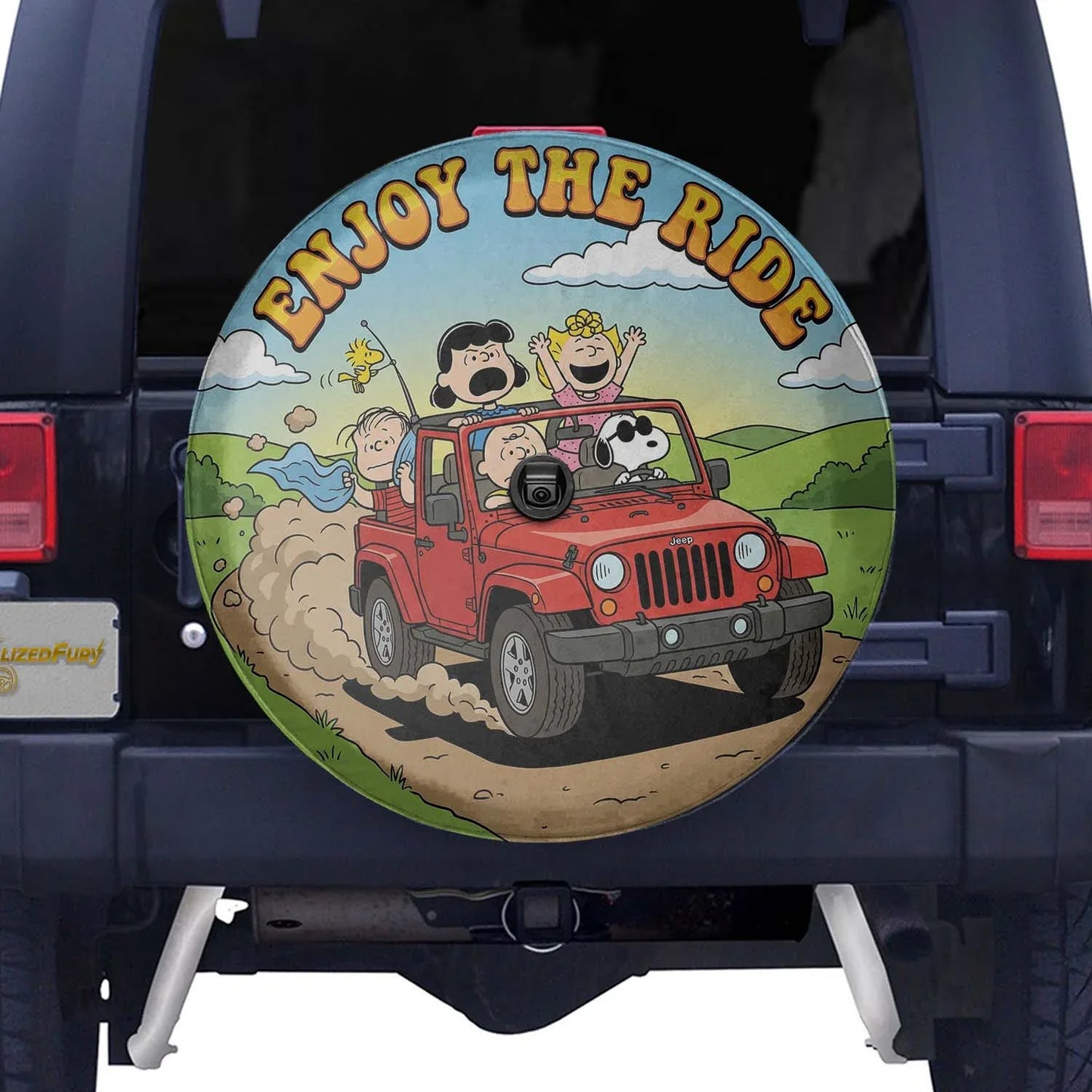 Snoopy Jeep Spare Tire Cover – Enjoy The Ride Adventure Vibe - PersonalizedFury
