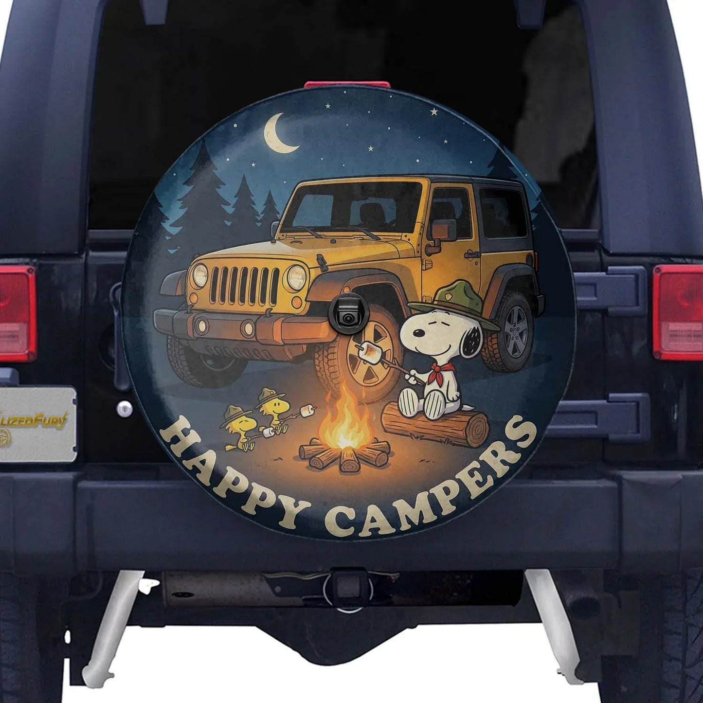 Snoopy Spare Tire Cover – Happy Camper Off Road Jeep Cover - PersonalizedFury