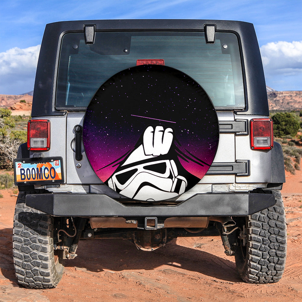 Stormtrooper Peeping Peek A Boo Funny Galaxy Jeep Car Spare Tire Cover