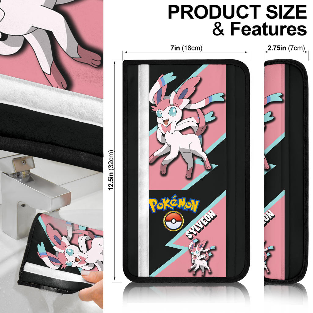Sylveon car seat belt covers Anime Custom Car Accessories