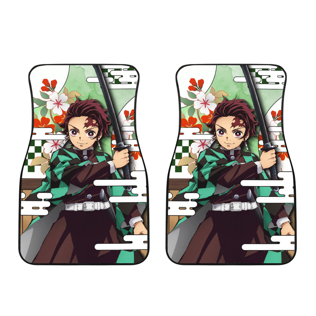 Tanjiro Car Floor Mats Custom Demon Slayer Anime Car Accessories