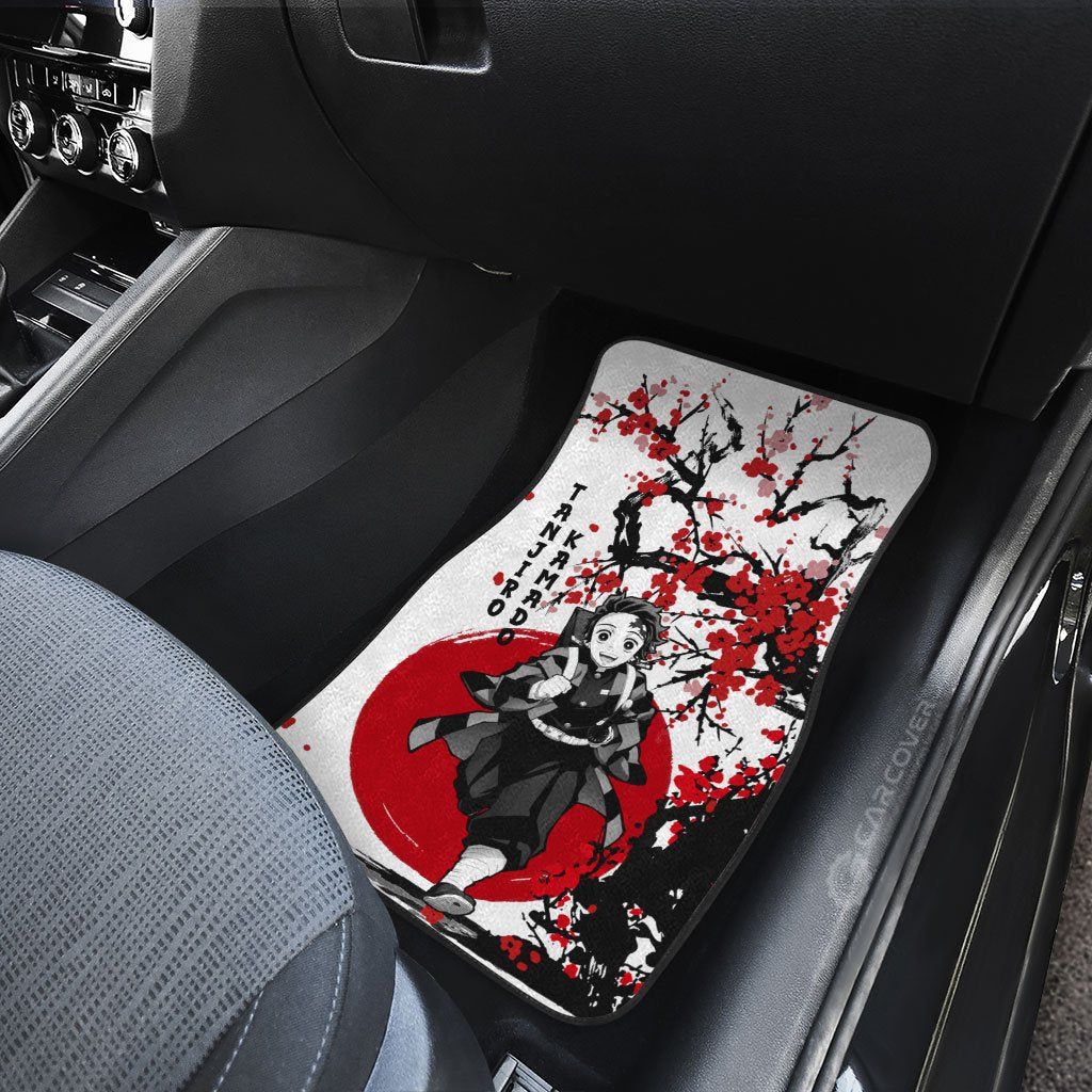 Tanjiro Car Floor Mats Custom Japan Style Anime Demon Slayer Car Accessories