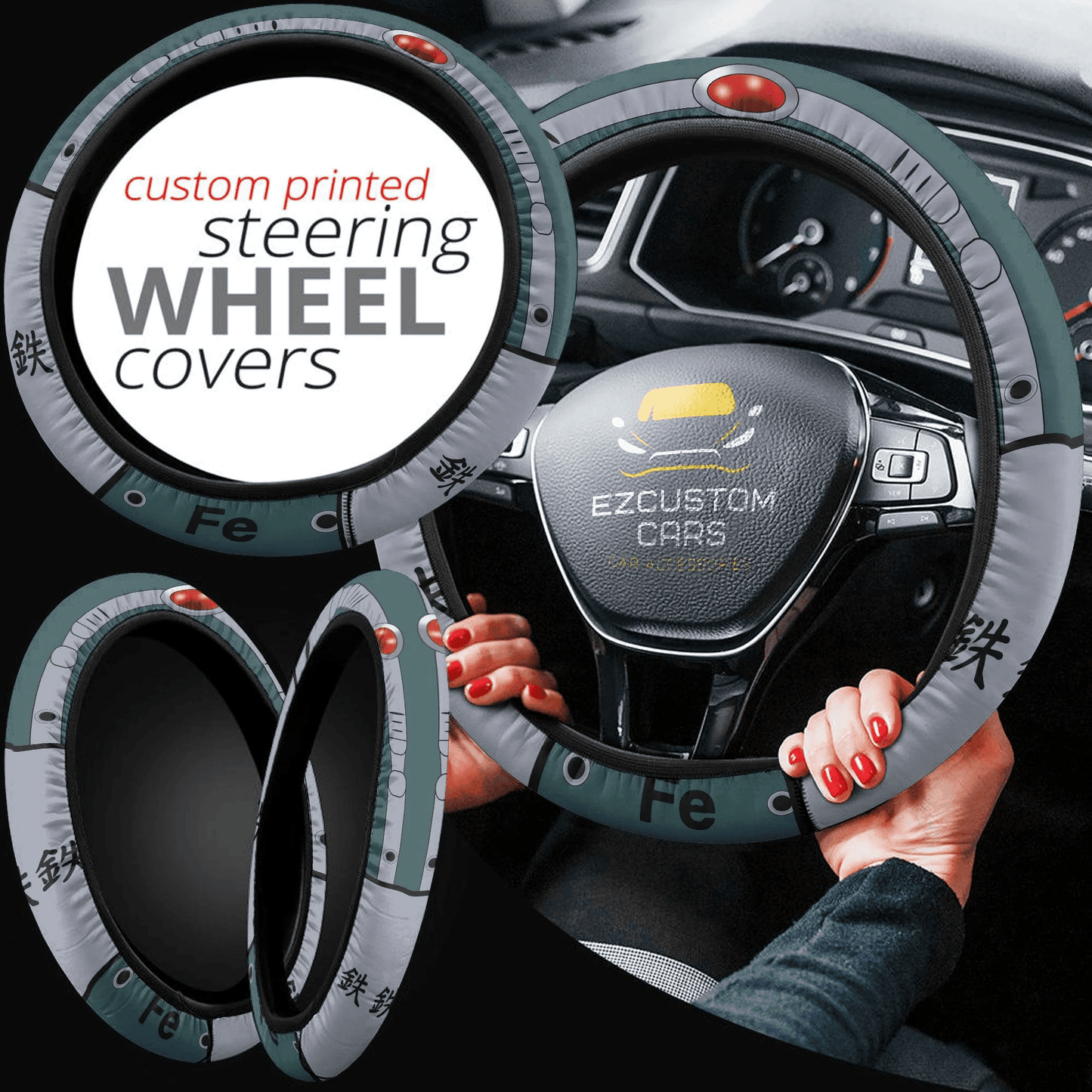 Tetsutetsu Tetsutetsu Anime Steering Wheel Cover Custom My Hero Academia Anime Car Accessories