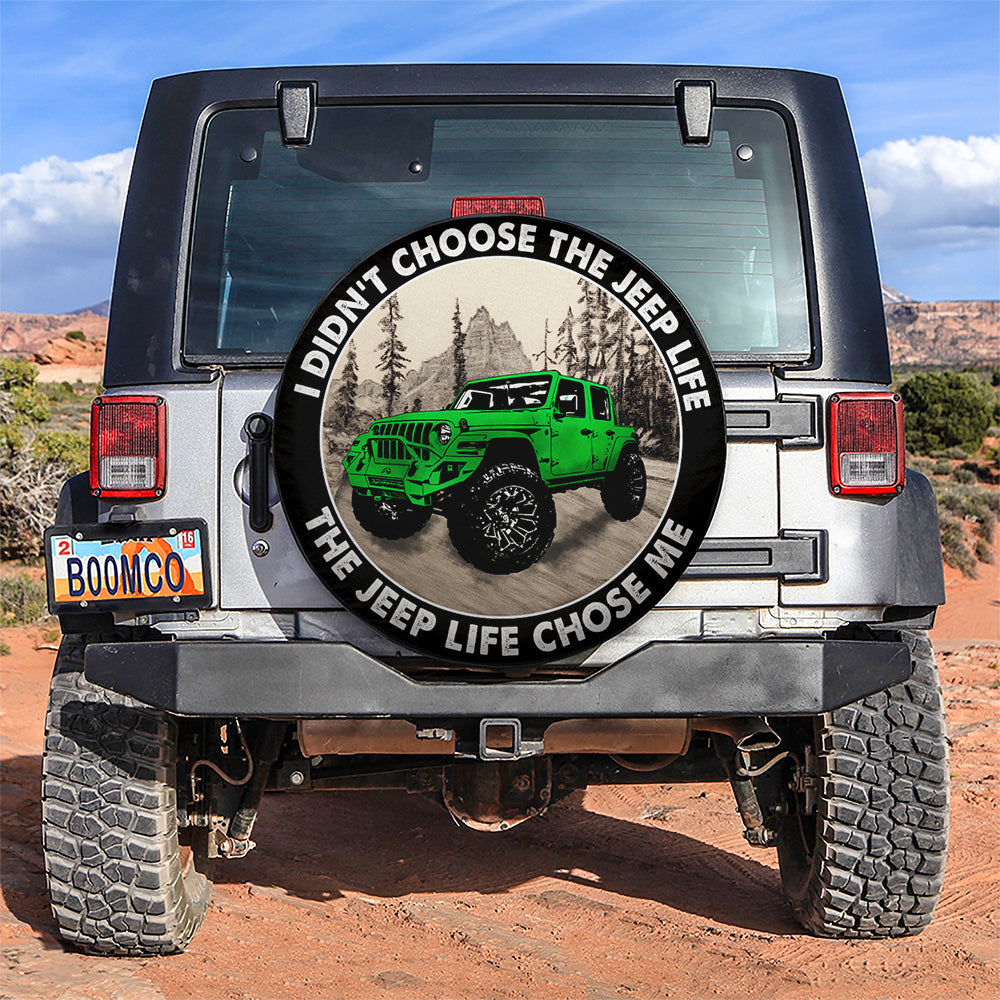 The Jeep Life Chose Me Green Jeep Car Spare Tire Cover