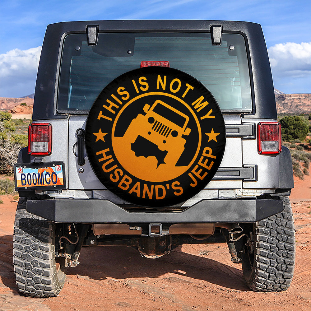 This Is Not My Husband Jeep Orange Car Spare Tire Cover