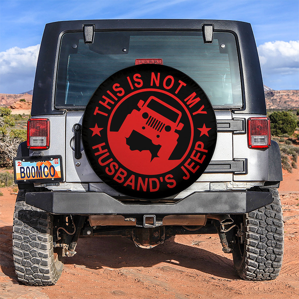 This Is Not My Husband Jeep Red Car Spare Tire Cover