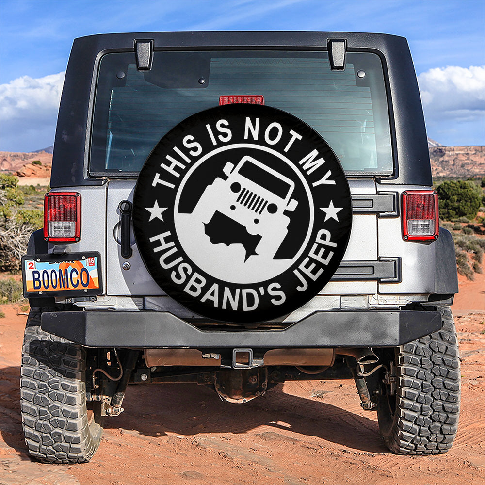 This Is Not My Husband Jeep White Car Spare Tire Cover