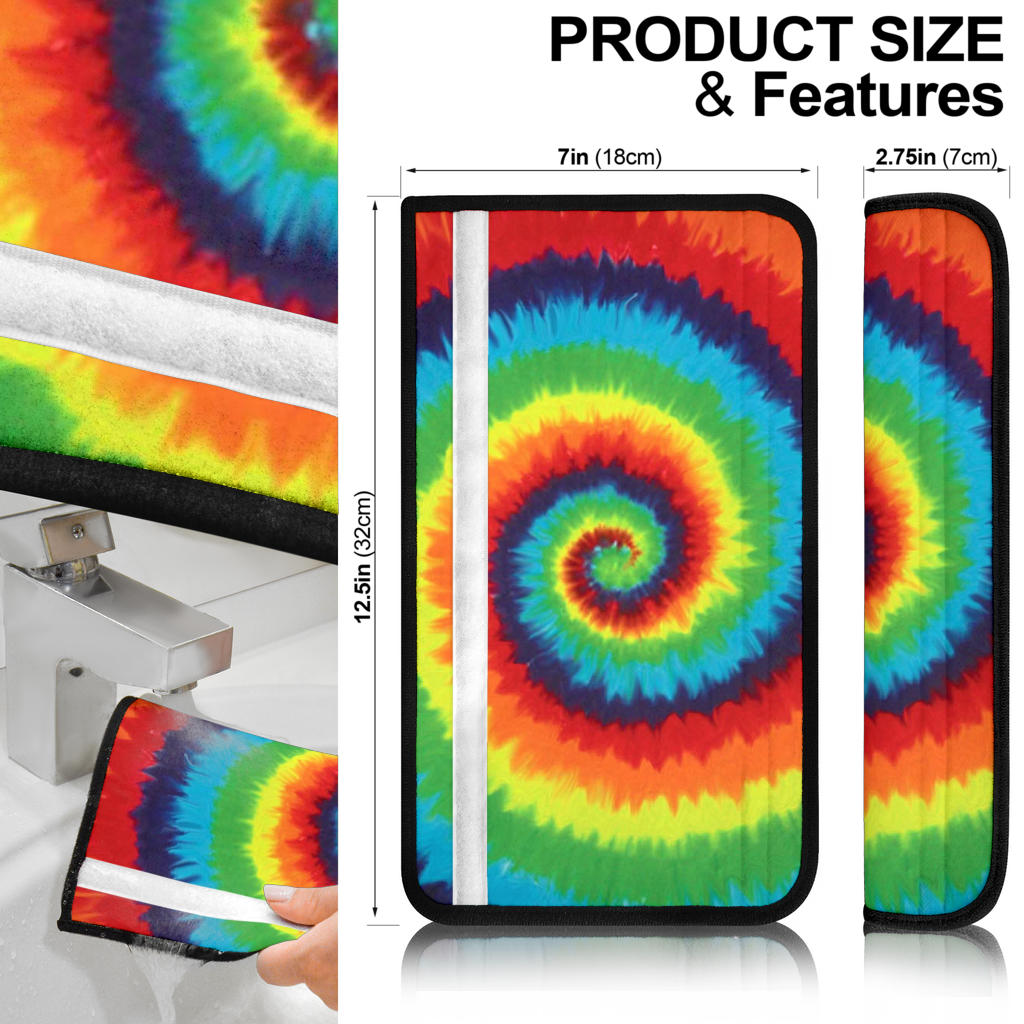 Tie Dye Premium Custom Car Seat Belt Covers