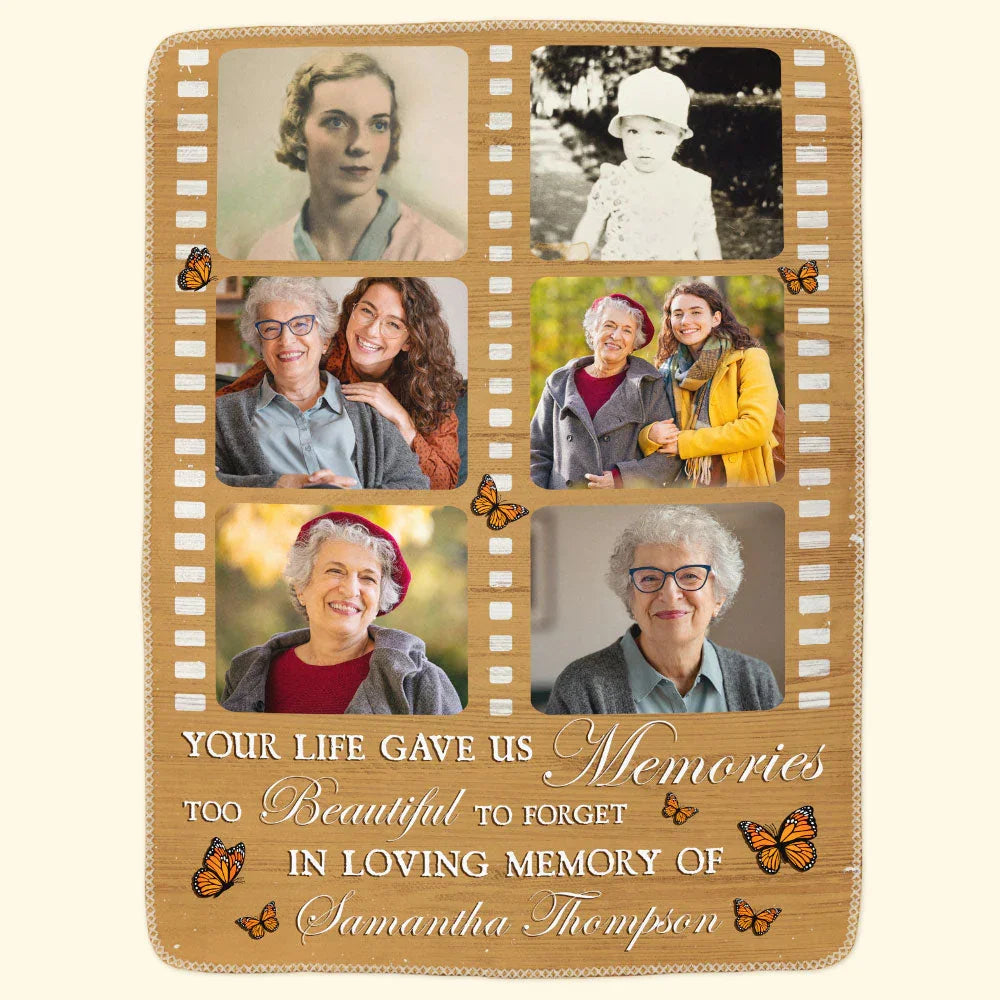 Too Beautiful To Forget - Personalized Photo Blanket