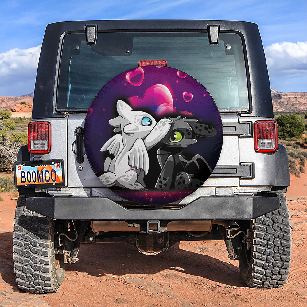 Toothless Love How To Train Your Dragon Jeep Car Spare Tire Cover