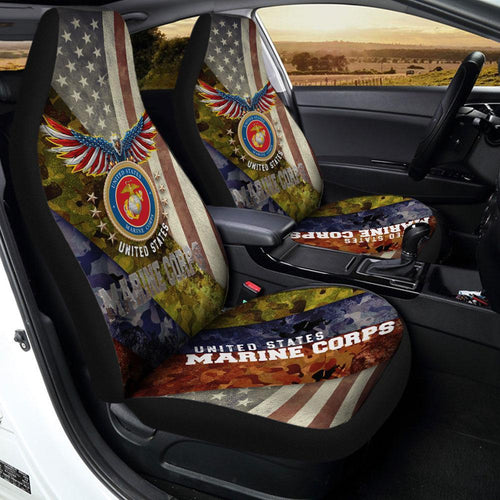 U.S Marine Corps Car Seat Covers Custom Car Accessories