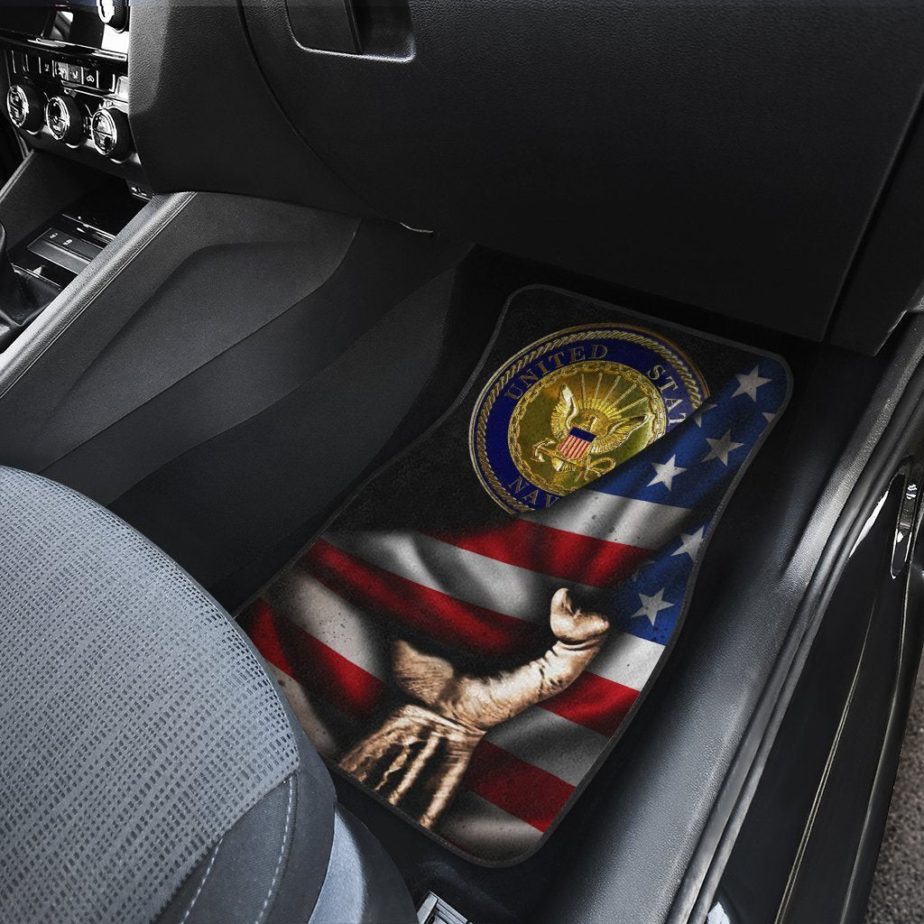 US Navy Car Floor Mats Custom American Flag Car Accessories Navy Gifts