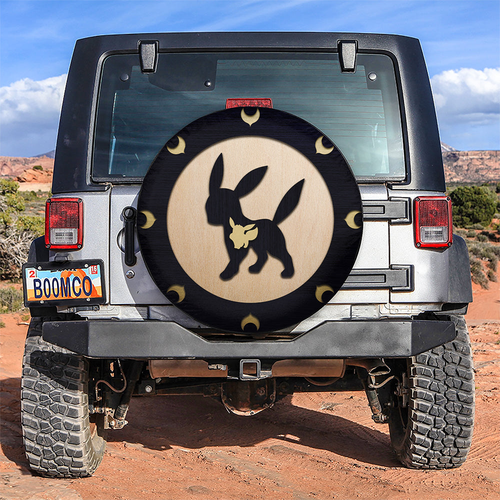 Umbreon Eevee Evolution Wood Car Spare Tire Cover