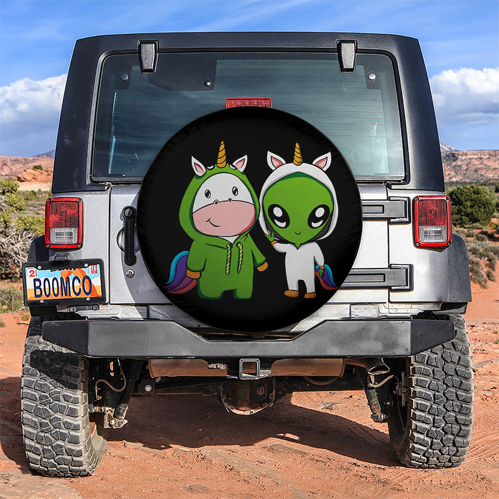 Unicorn Alien Chibi Cute Jeep Car Spare Tire Cover
