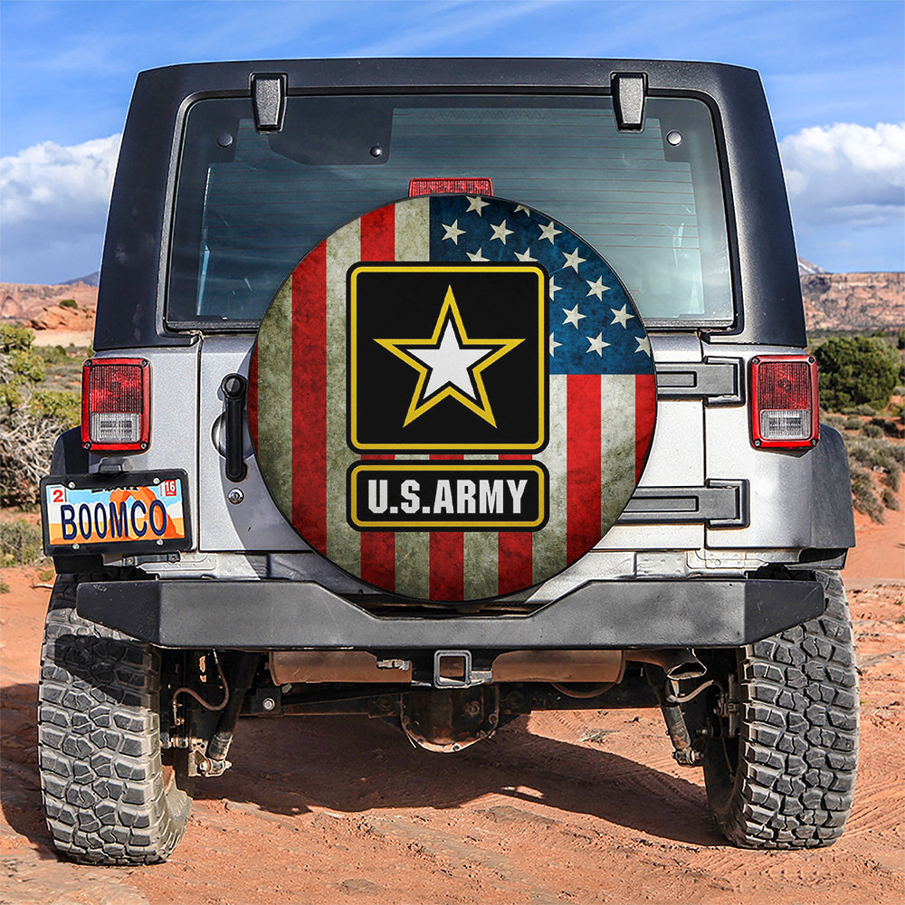 Us Army American Flag Car Spare Tire Cover