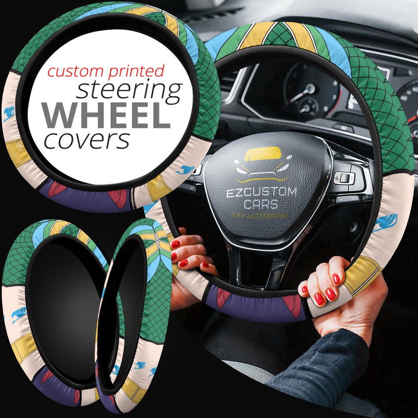 Wendy Marvell Fairy Tail Anime Steering Wheel Cover