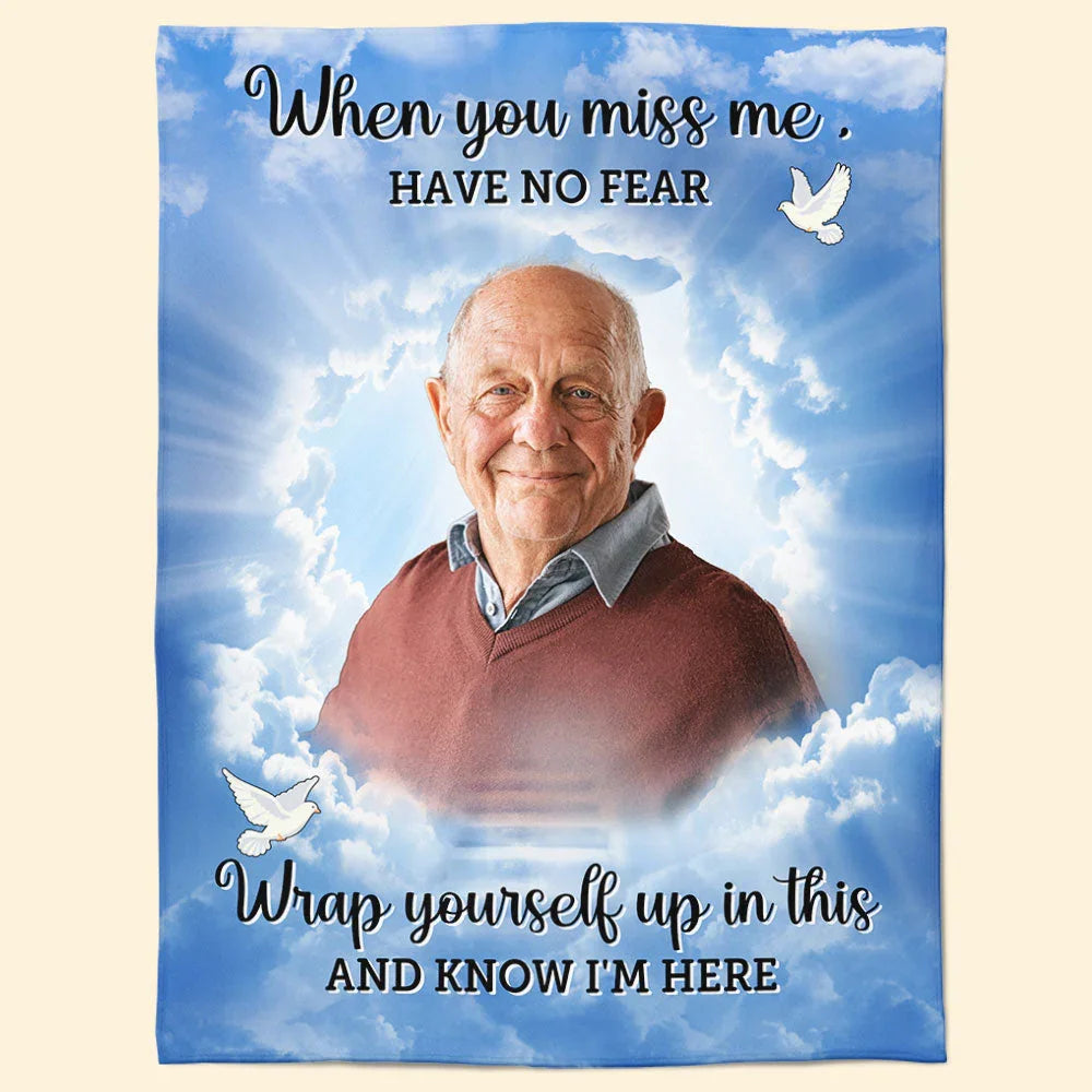 Wrap Yourself Up In This & Know I'm Here - Personalized Photo Blanket