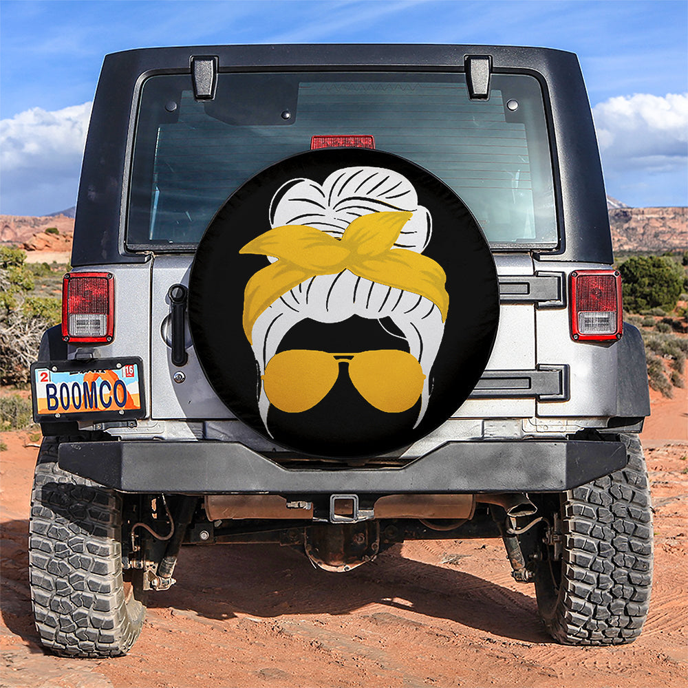 Yellow Turban Jeep Girl Car Spare Tire Cover
