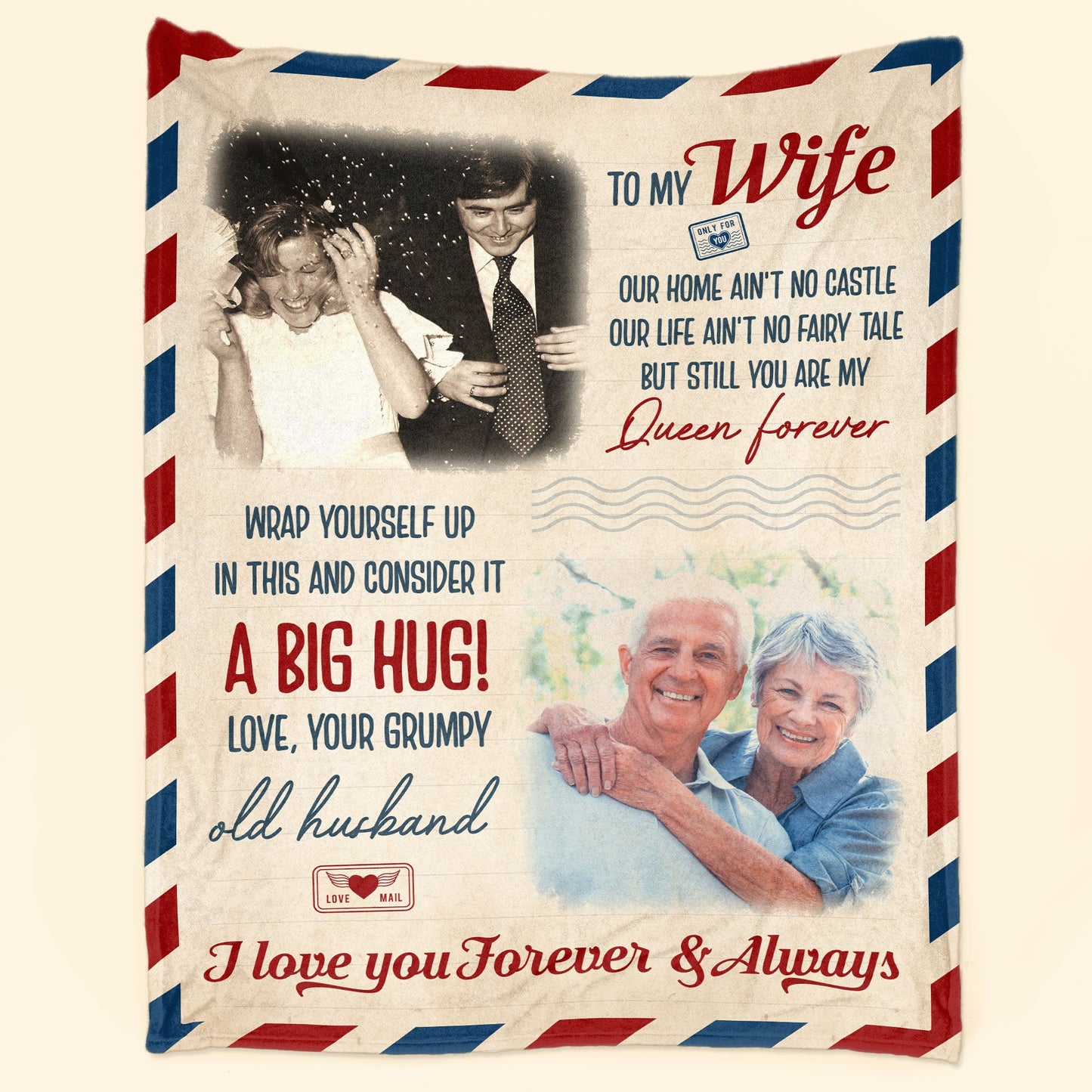 You Are My Queen Forever - Personalized Photo Blanket