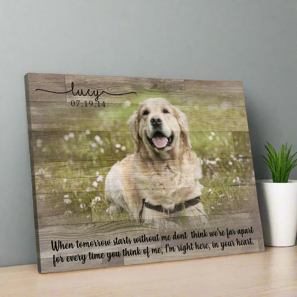 dog memorial canvas