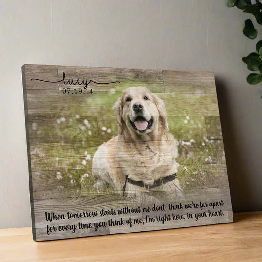 dog memorial canvas