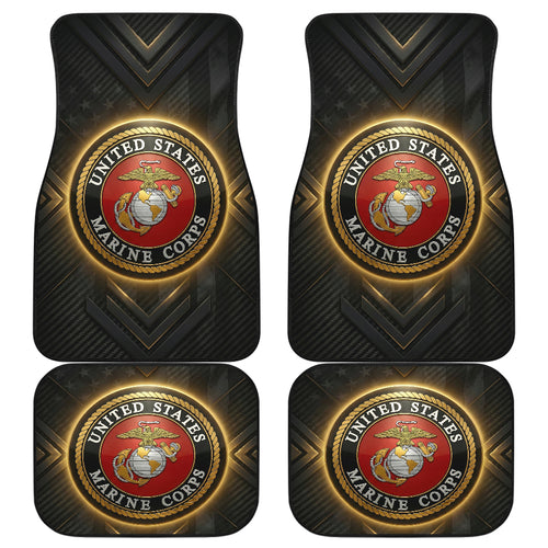 American Flag Marine Corps Floor Mats - USMC Auto Accessories