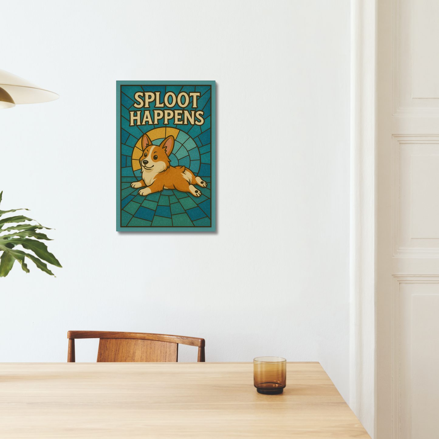 Sploot Happens Corgi Canvas – Funny Home Decor Wall Art