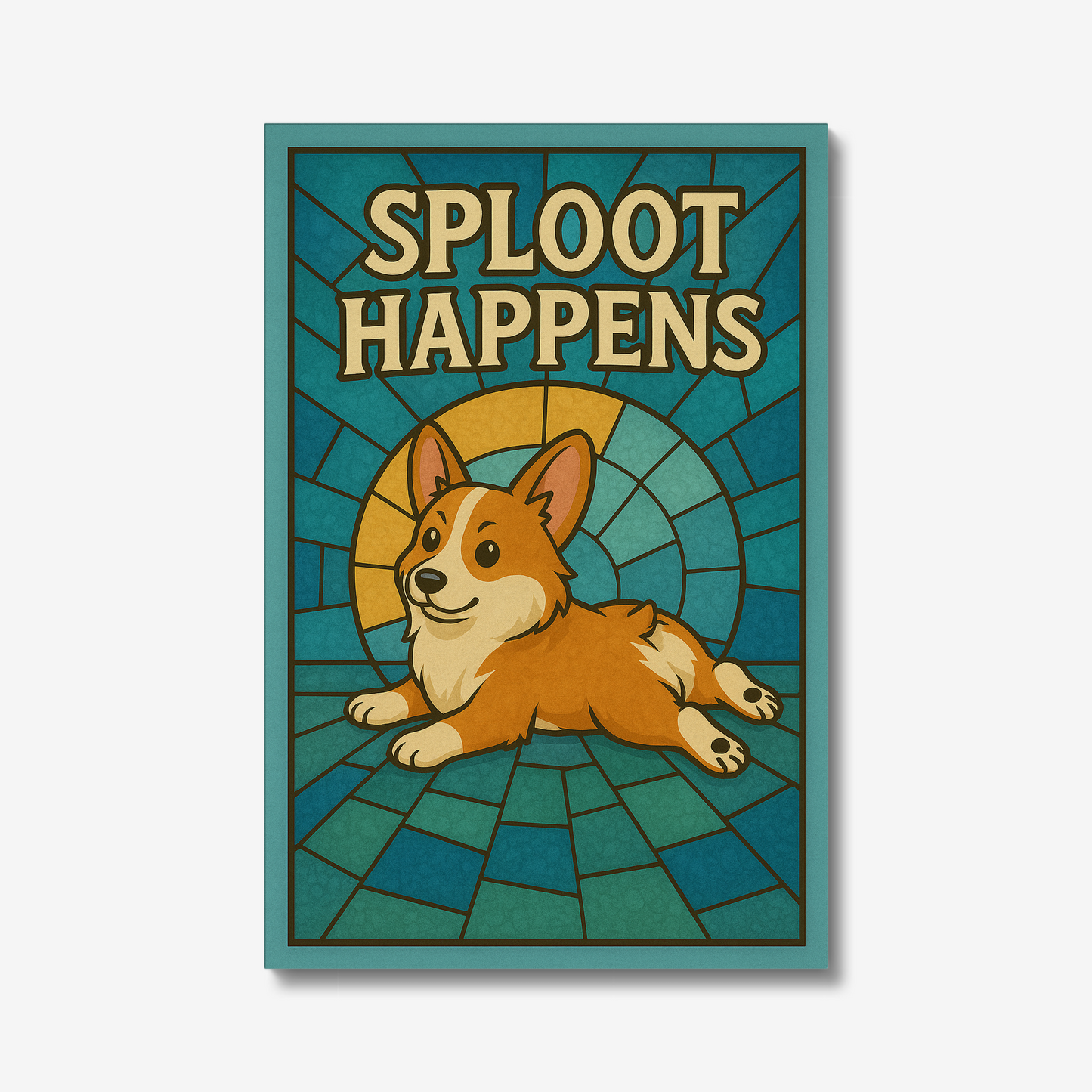 Sploot Happens Corgi Canvas – Funny Home Decor Wall Art