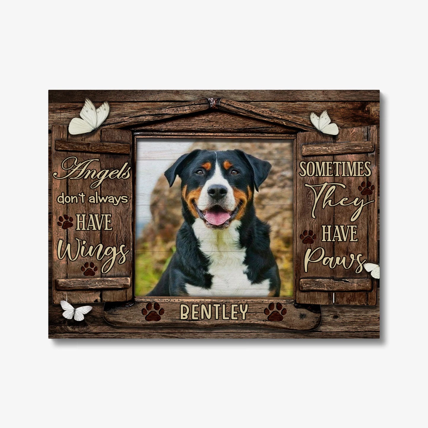 Pet Memorial Gifts – Angels Don't Always Have Wings Canvas