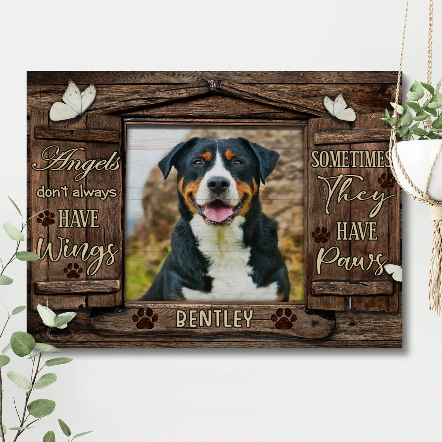 Pet Memorial Gifts – Angels Don't Always Have Wings Canvas