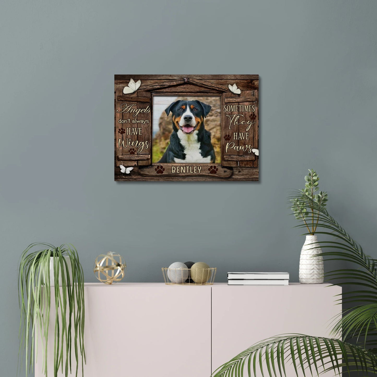 Pet Memorial Gifts – Angels Don't Always Have Wings Canvas
