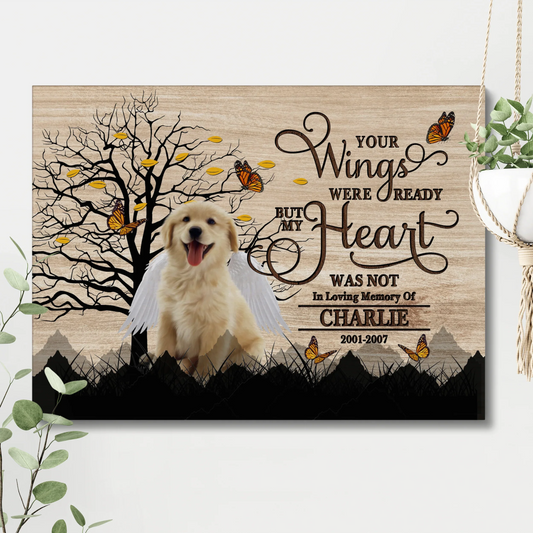 Pet Memorial Canvas – In Loving Memory of Dog Loss Gift - PersonalizedFury
