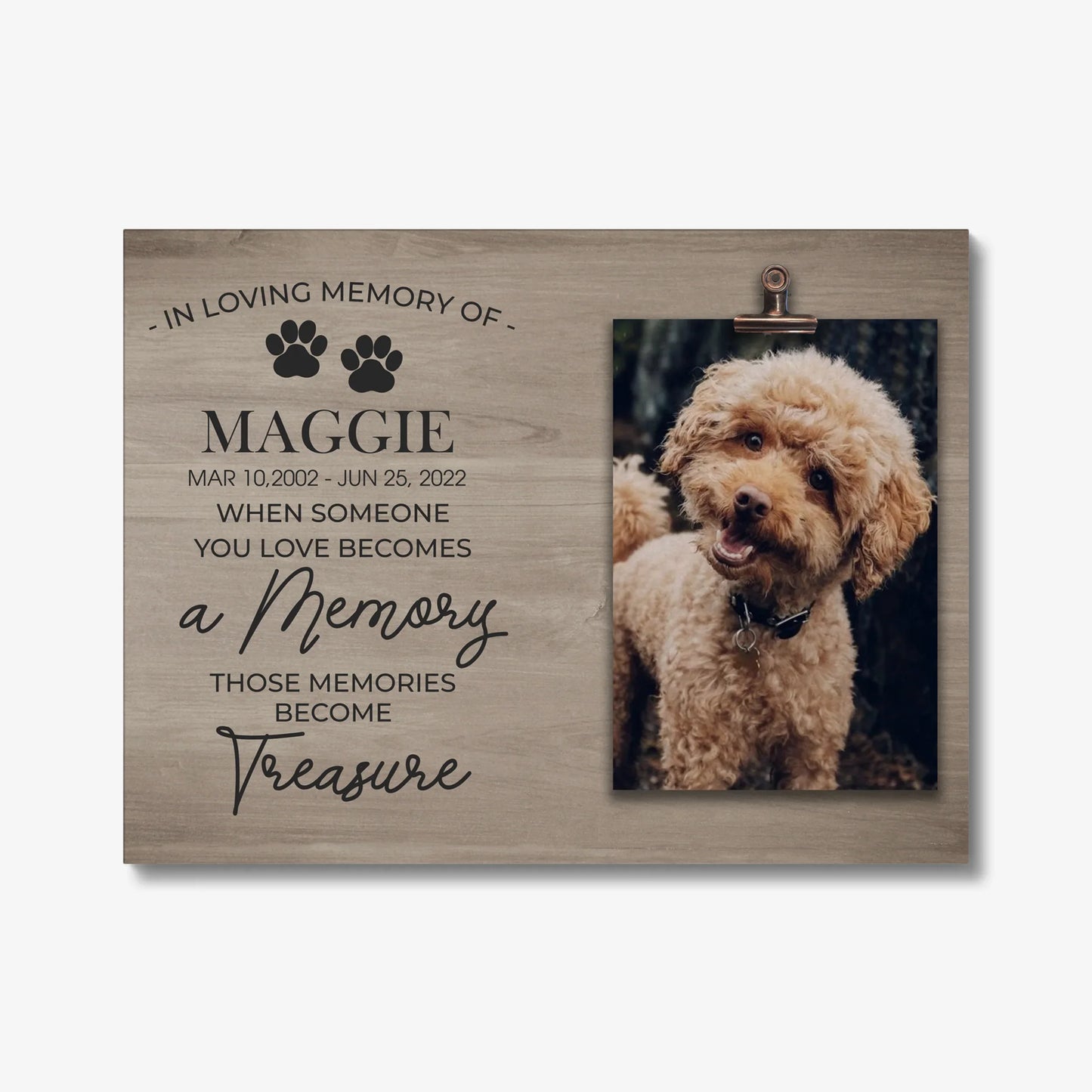 Pet Loss Canvas – Personalized In Loving Memory Dog Photo Gift