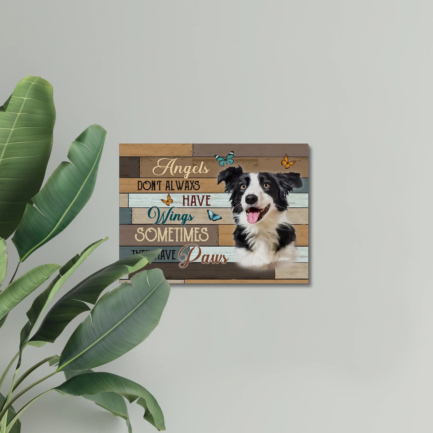Angels Don’t Always Have Wings Canvas - Custom Pet Memorial Gifts