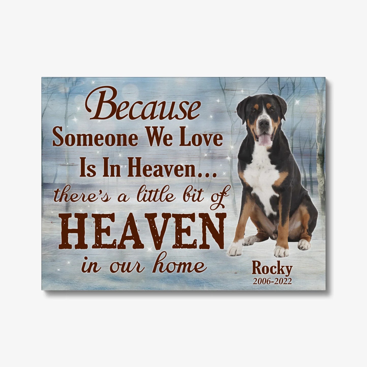 Pet Memorial Canvas – Gift for Dog Loss with Custom Photo