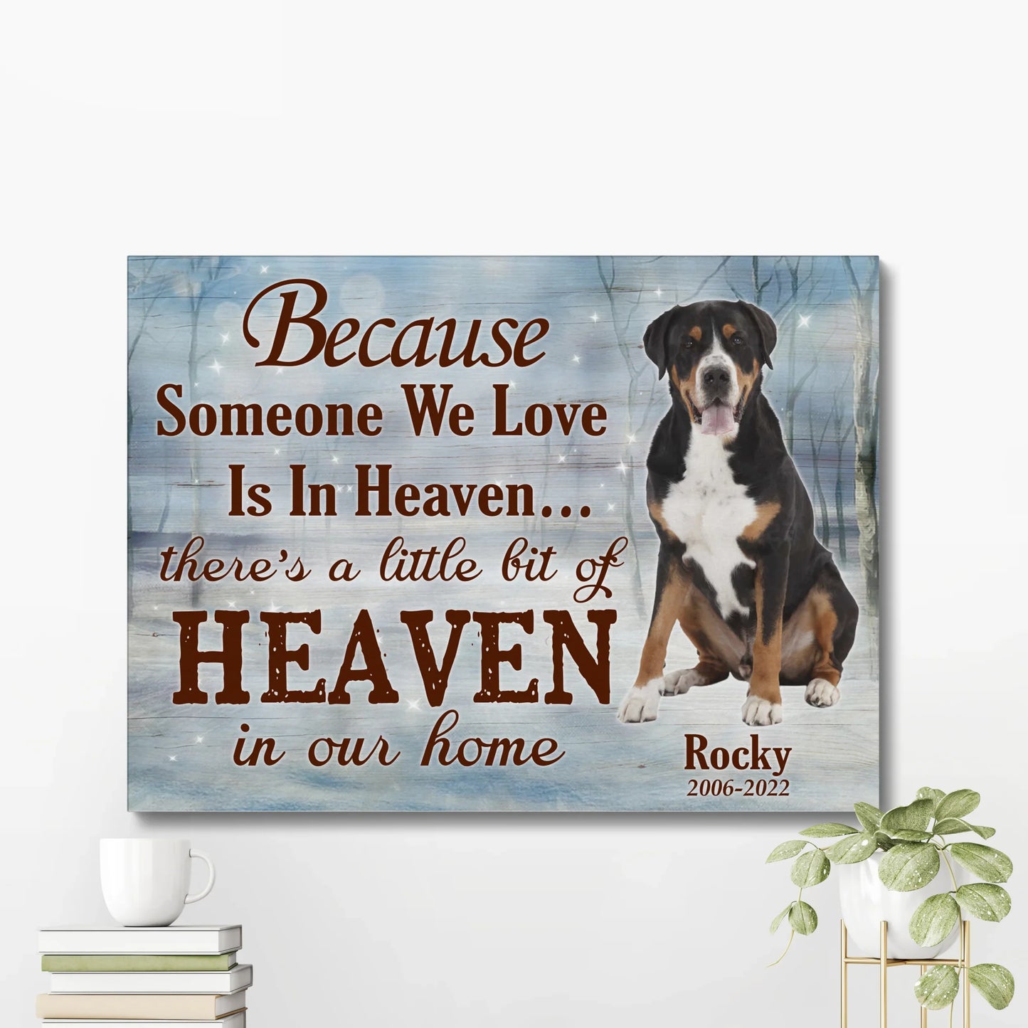 Pet Memorial Canvas – Gift for Dog Loss with Custom Photo