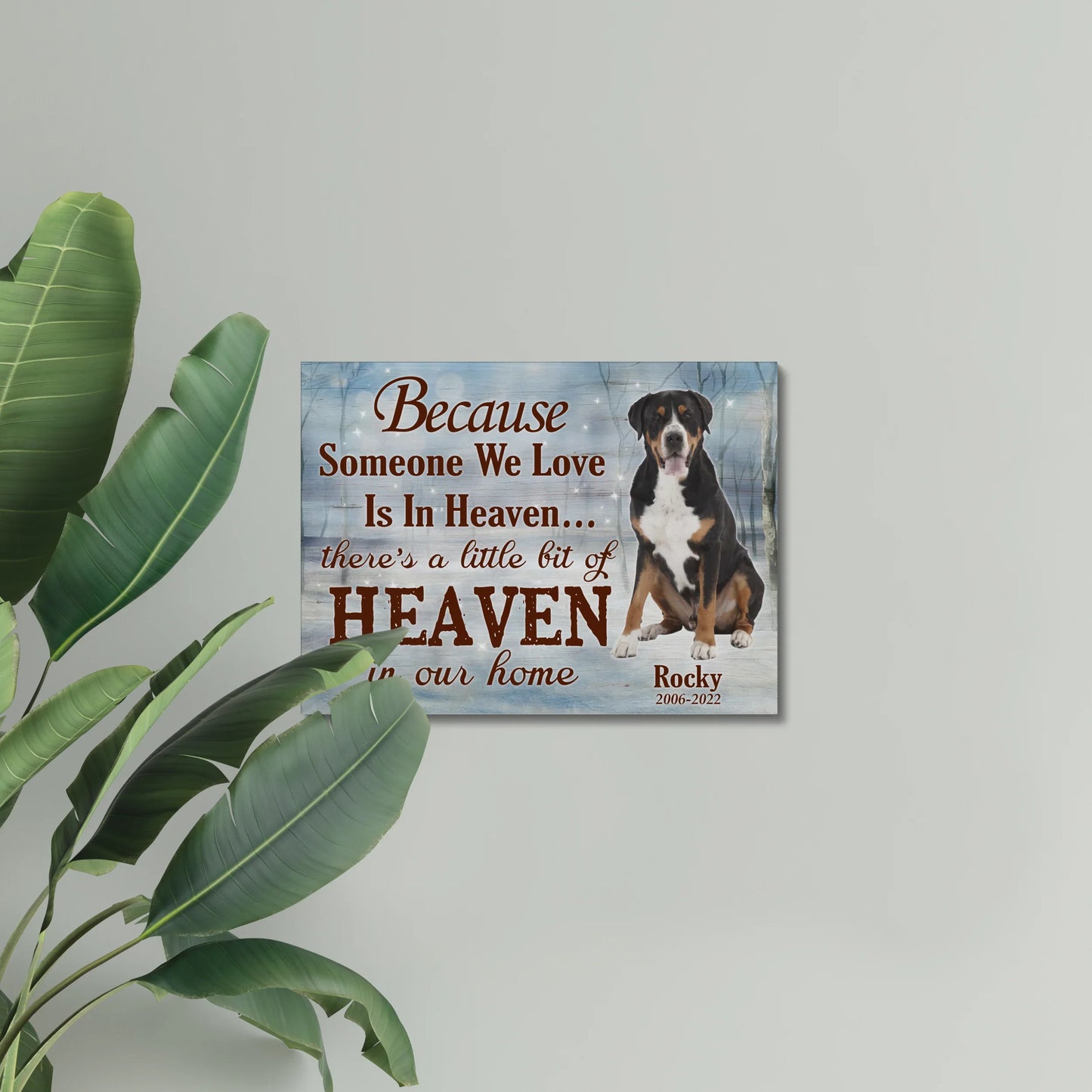 Pet Memorial Canvas – Gift for Dog Loss with Custom Photo