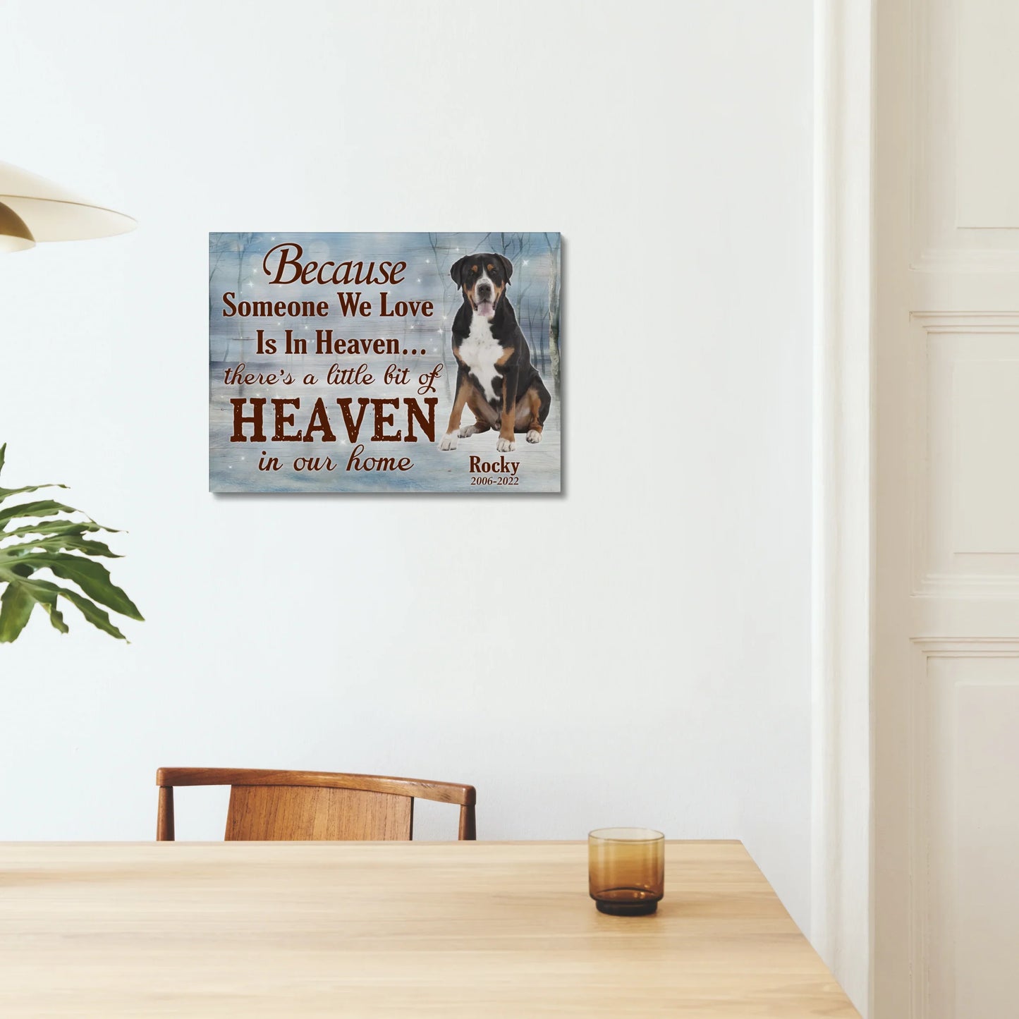 Pet Memorial Canvas – Gift for Dog Loss with Custom Photo