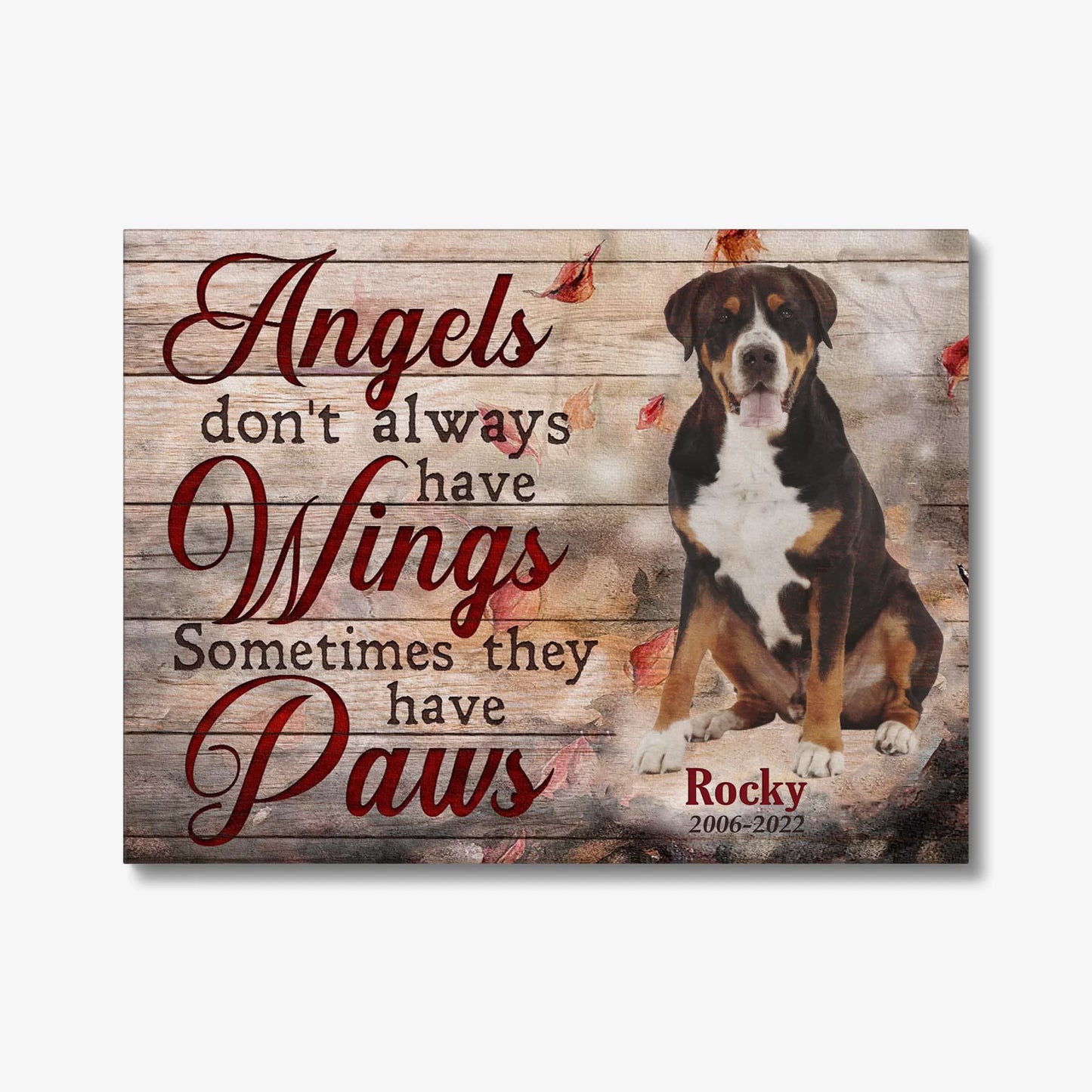 Gift for Dog Loss – Personalized Pet Memorial Canvas for Dog Lovers
