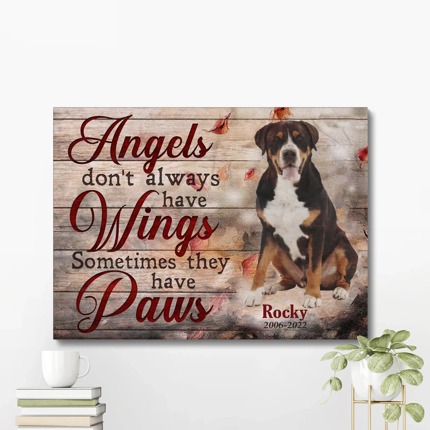 Gift for Dog Loss – Personalized Pet Memorial Canvas for Dog Lovers