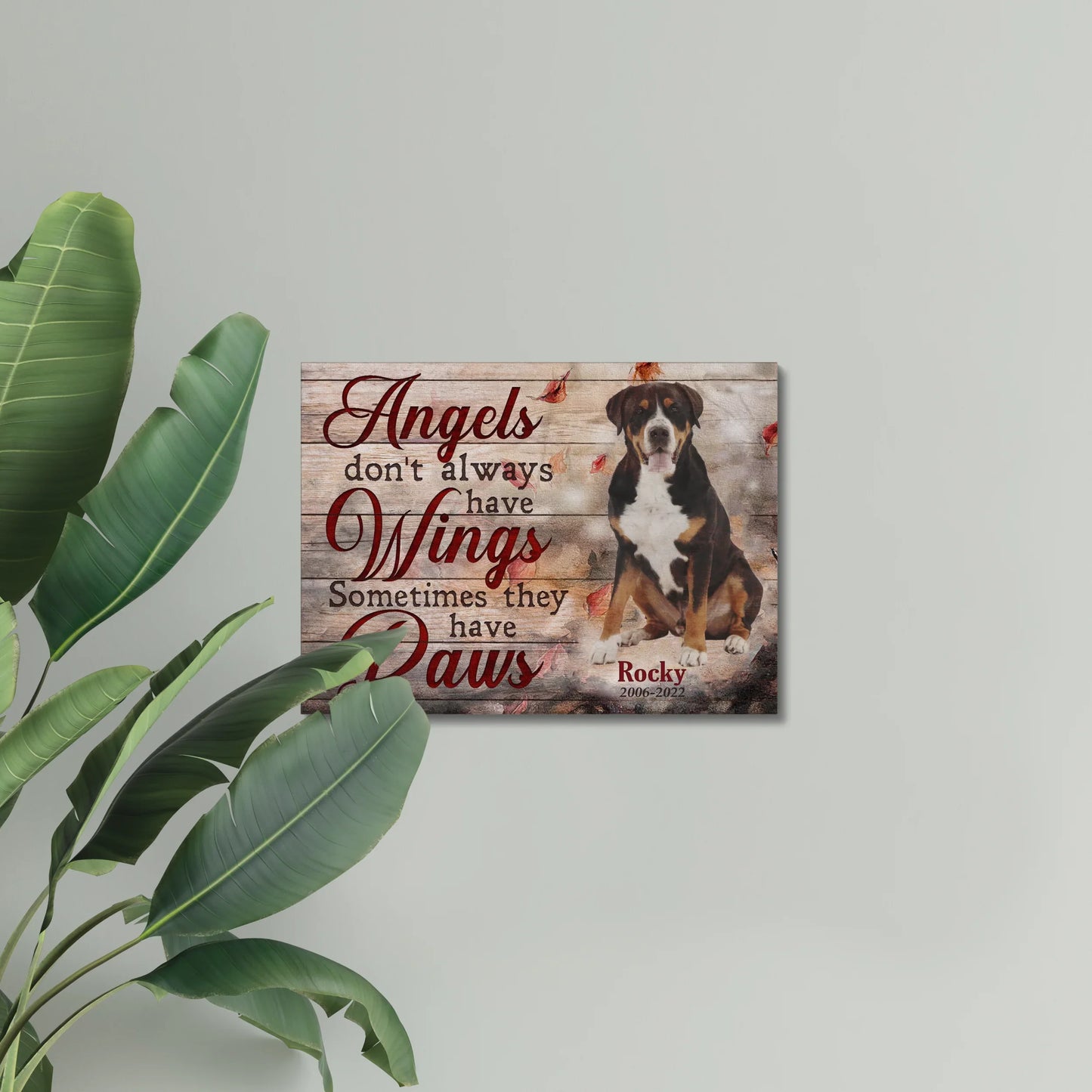 Gift for Dog Loss – Personalized Pet Memorial Canvas for Dog Lovers