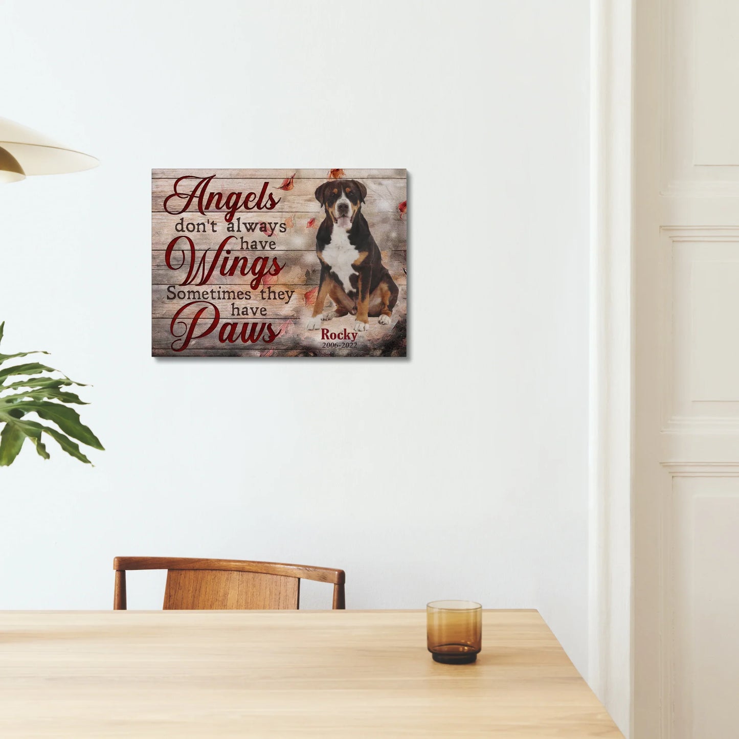 Gift for Dog Loss – Personalized Pet Memorial Canvas for Dog Lovers