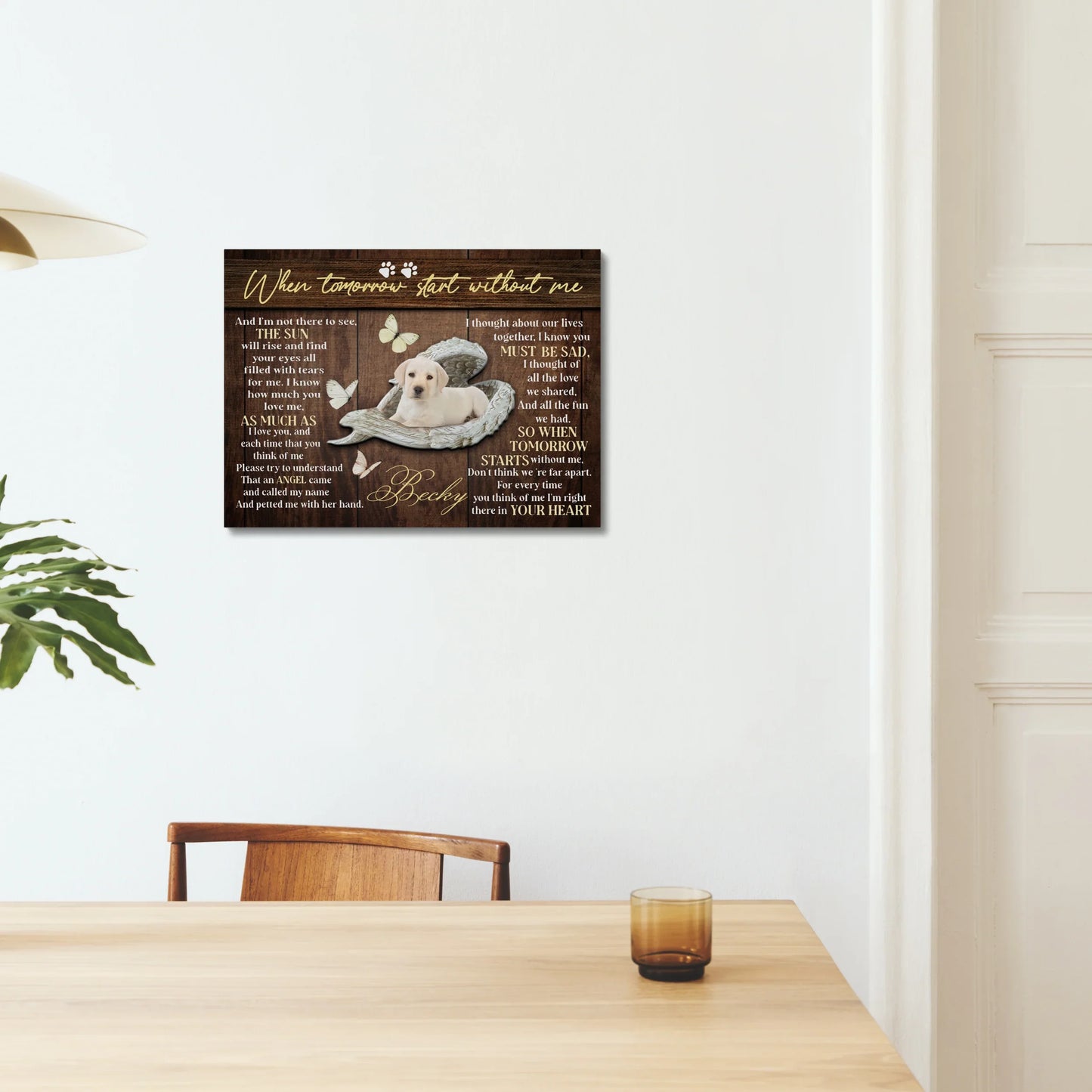 When Tomorrow Starts Without Me – Gift for Dog Loss | Pet Memorial Canvas