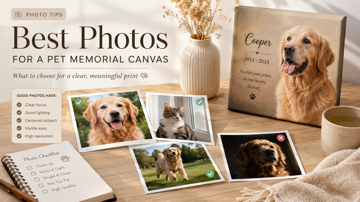 Best Photos to Use for a Pet Memorial Canvas