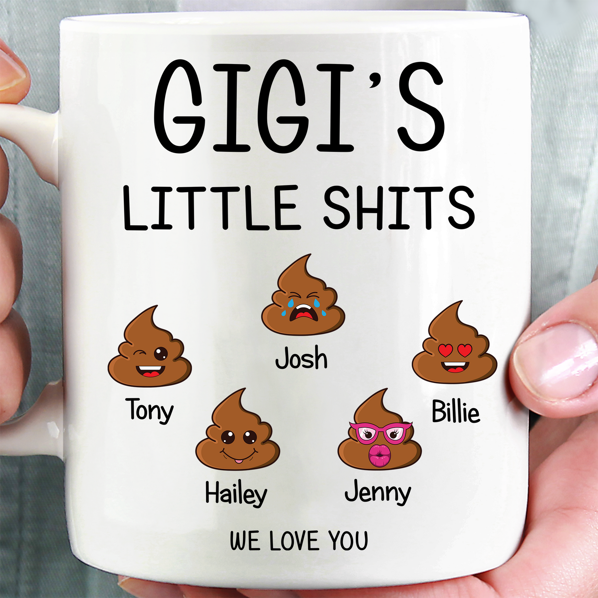 Funny Gigi Coffee Mug – Personalized Gift for Grandma with Kids’ Names - PersonalizedFury
