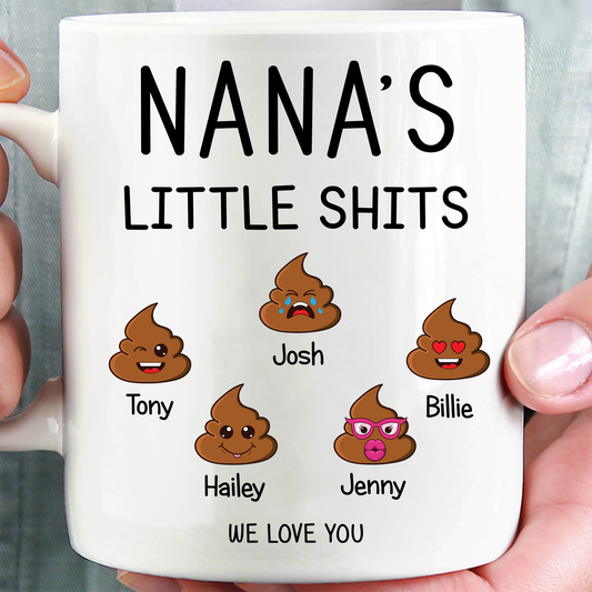 Funny Gift for Nana – Custom Coffee Mug with Grandkids’ Names - PersonalizedFury